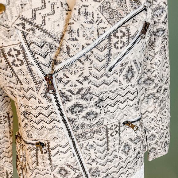 NEW with tags Capulet Metallic Tribal Print Moto Jacket Medium, MSRP $249 - Picture 6 of 10